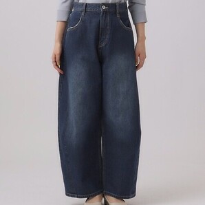 シューラルー ドレスキップ レディース デニムカーブパンツ ブルー Lサイズ