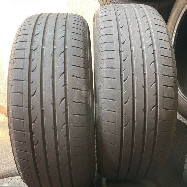 225/55R18 ブリジストン デューラー H/P SPORT 中古夏2本 サマータイヤ 送料無料 2020年製 ③