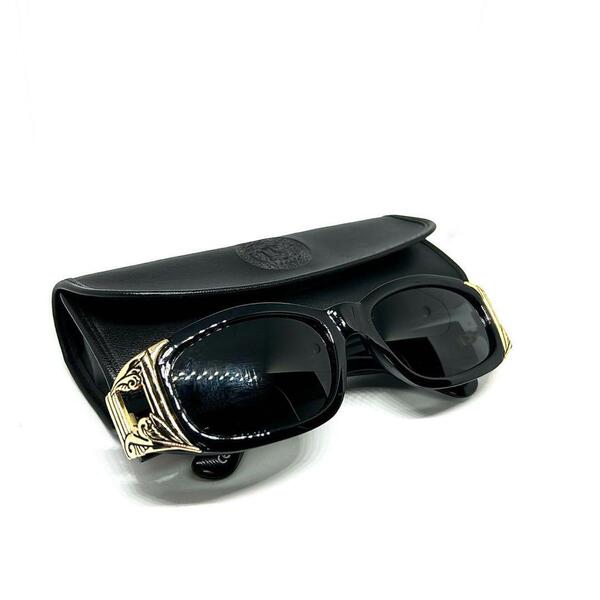 【美品】ジャンニ ヴェルサーチ サングラス MOD482 ゴールドxブラック GIANNI VERSACE (250510-nn-12)