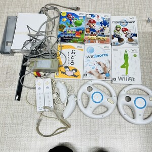 中古品 動作未確認 Wii まとめ スーパーマリオギャラクシー2 マリオカート おどるメイドインワリオ コントローラー