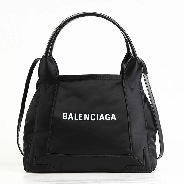 バレンシアガ トートバッグ XS ナイロンNAVY CABAS 390346 BALENCIAGA ブラック 黒 ネイビーカバス ハンドバッグ 黒 ネイビーカバスXS