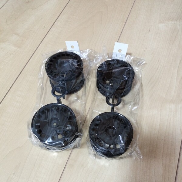タミヤ バギー 用 ホイール 黒 ブラック ラージディッシュホイール 0440210 0440209 ( ダークインパクト DF-02 DF-03 TT02B