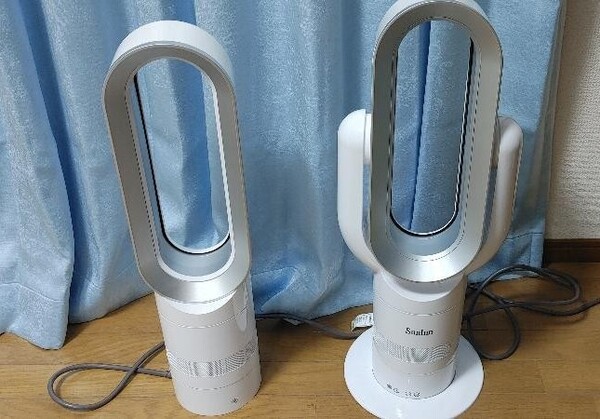 2台セット ダイソン風 羽根なし扇風機 hot and cool ホットアンドクール タワーファン