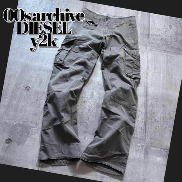 00s archive DIESEL カーゴパンツ ギミック y2k グランジ