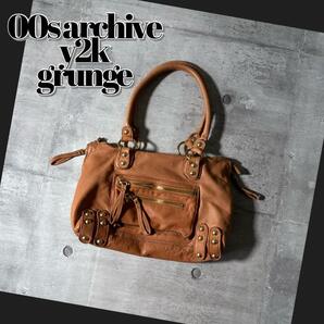 y2k grunge leather handbag 00s archive