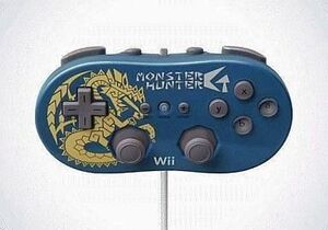 中古Wiiハード モンスターハンターGオリジナル仕様クラシックコントローラー