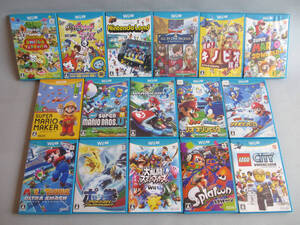 ★◆ 任天堂 WiiU Nintendo ソフト まとめて 16本 セット ダブリ無し 大量 マリオテニス ポッ拳 スマブラ スプラトゥーン 他 Wii U ☆★