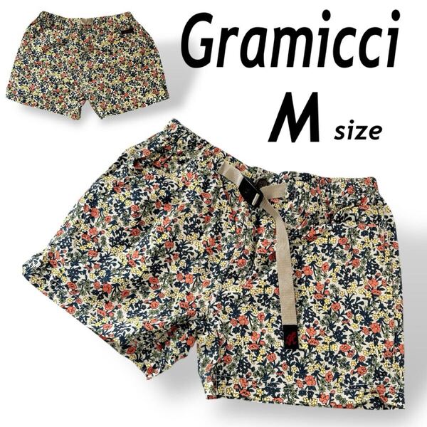 Gramicci グラミチ レディース ショートパンツ M ハーフパンツ クライミング 花柄 GLP-15S001 アウトドア マルチカラー系 (E033)★