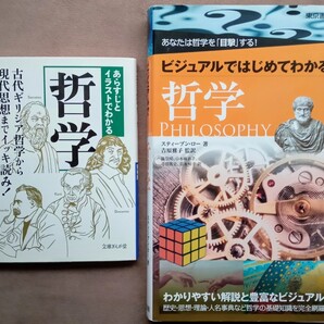 【送料込み】哲学概説書2点:『あらすじとイラストでわかる哲学』 (文庫ぎんが堂)&『ビジュアルではじめてわかる哲学』(東京書籍)