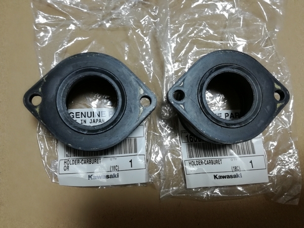 PayPay送料無料Z250FT Z250LTD 2気筒 KAWASAKI 純正 エンジン キヤブレター インシュレーター 新品 インテークパイプ