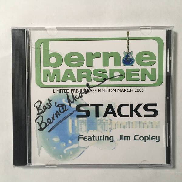 BERNIE MARSDEN STACKS CD-R LIMITED PRE-RELEASE EDITION MARCH 2005 サイン付き
