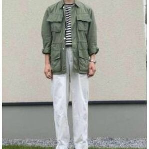 美品 オーラリー ファティーグジャケット フィンクスコットン ミリタリーシャツ Sサイズ