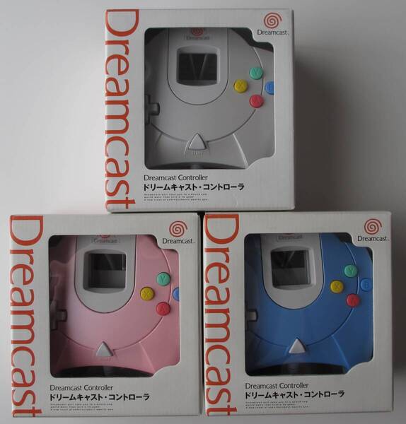 新品未使用 DC コントローラー パール ブルー ピンク ホワイト 3個セット 外箱付 ドリームキャスト ダイレクト Dreamcast Controller Pearl