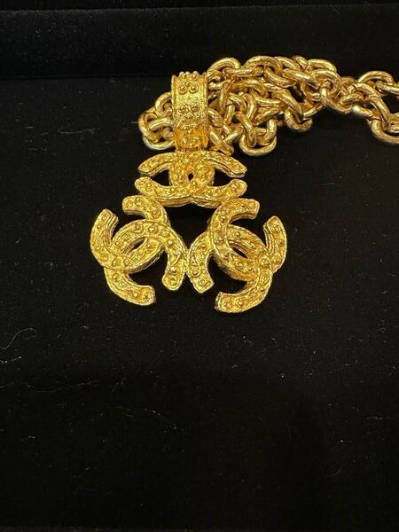 シャネル Chanelトリプルココマークネックレスヴィンテージ ゴールド【中古】