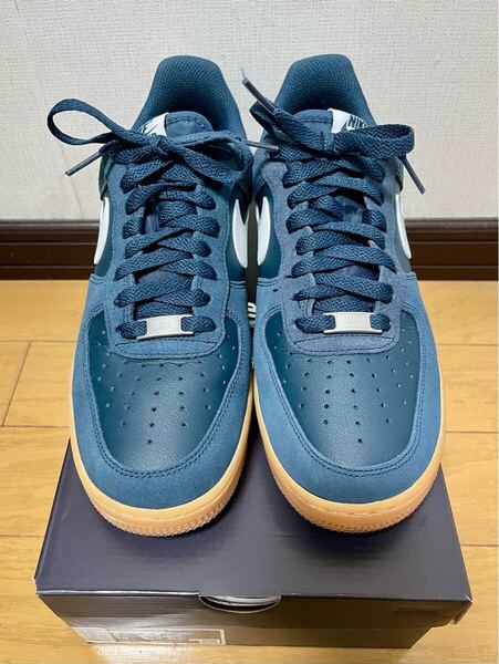NIKE ナイキ AIR FORCE1 LOW エアフォース1 07 LV8 ロー ファントム 紺 ネイビー 白 ガムソール 26.5cm US8.5 FQ8714-400 スニーカー Nike
