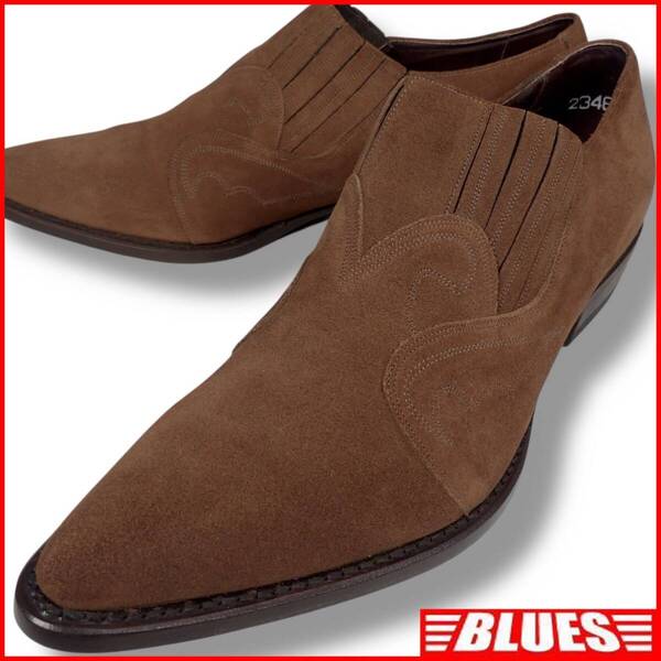 即決★Sonora Boots★26cm レザーウエスタンシューズ ソノラブーツ メンズ 42 茶 スエード 本革 サイドゴア ウエスタンブーツ