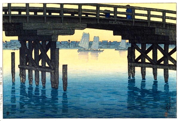■□5作品 橋シリーズ(No136) 川瀬巴水 マット紙仕上 ①深川上の橋②清洲橋③赤坂弁慶橋④周防錦帯橋⑤錦帯橋之春 □■