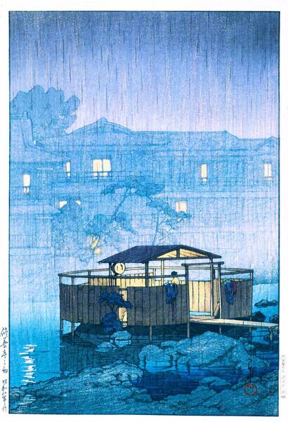 ■□川瀬巴水 5作品(No301) 越前和紙複製仕上 ①修善寺②大根河岸の朝③八戸 深久保④京都清水寺⑤御茶ノ水 □■