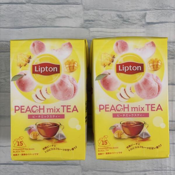 Lipton リプトン ピーチミックス ティーバッグ 15袋入り ×2箱 紅茶