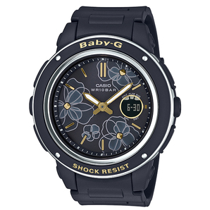 送料無料★特価 新品★CASIO カシオ 国内正規品★BABY-G BGA-150FL-1AJF フローラルダイアルシリーズ 花柄 ブラック レディース腕時計