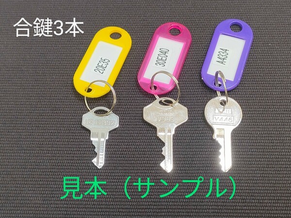 合鍵3本(22種類の同一キーから3本選択可) ALPHA、SOL、南京錠、同一キー カギ、アルファ、ソル、ネコポス便匿名無料発送,ヤフオク!専用