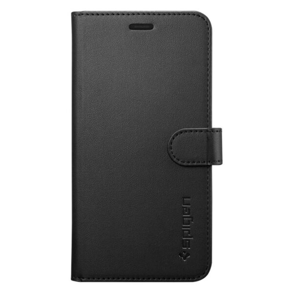 送料無料【訳あり・未使用品】iPhone XS/iPhone X (5.8インチ)手帳型ケース ブラック■SPIGEN/シュピゲン■上質PUレザー Qi充電対応