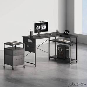 デスク 机 コーナーデスク ゲームデスク L字型 l字デスク 黒 幅120cm 在宅ワーク リモートワーク desk棚板高さ調節可