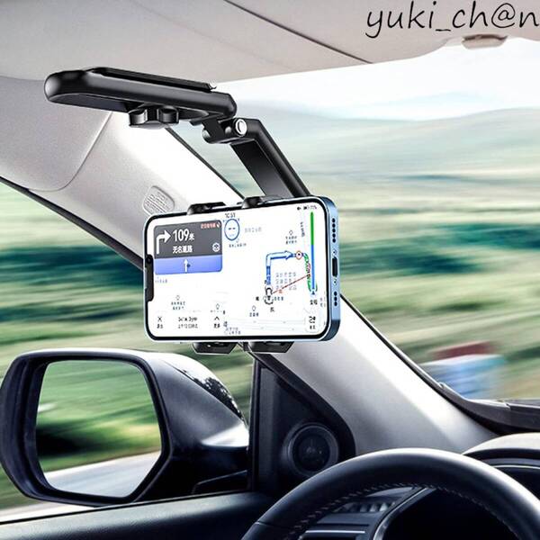 スマホ車載ホルダー スマホホルダー 車載ホルダー クリップ式 カーマウント 車 360度回転が可能 アーム遠近長短調節可能 車載 車