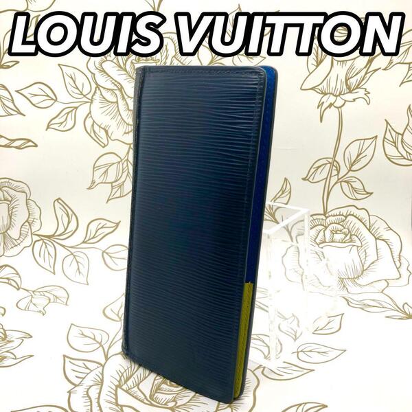 LOUIS VUITTON ルイヴィトン ポルトフォイユブラザ 2つ折り財布 ウォレット 縦型 折りたたみ バイカラー エピ ダミエグラフィット メンズ