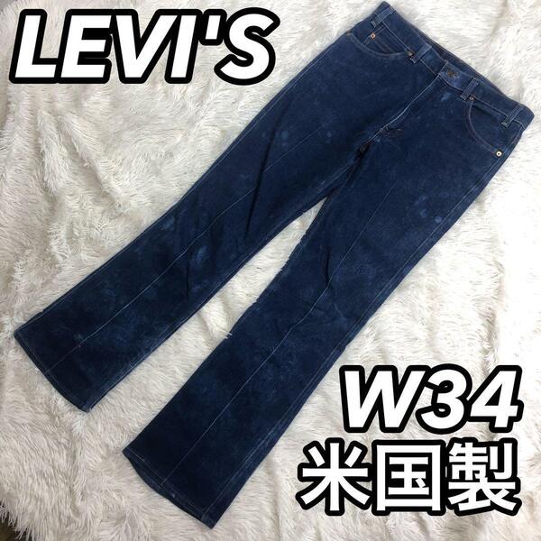 LEVI'S リーバイス 517 デニムパンツ ジーンズ Gパン ズボン フレア アメリカ製 米国製 USA W34 大きめサイズ 98年 90年代 90s 刻印554