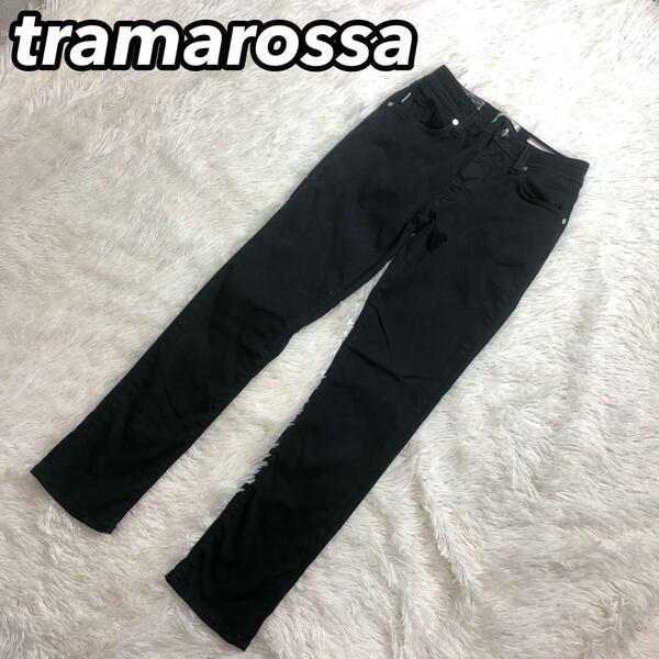 tramarossa トラマロッサ 24.7 MCMLXV2 Leonardo slim D317-1 Noon デニムパンツ ジーンズ Gパン ズボン スリム ブラック ストレッチ W28