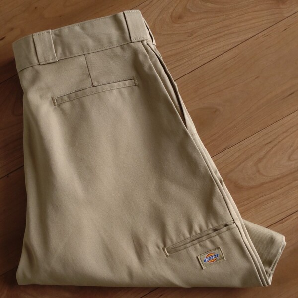 Dickies ダブルニーワークパンツ/85283KH/古着/実寸W40L30【D1286】
