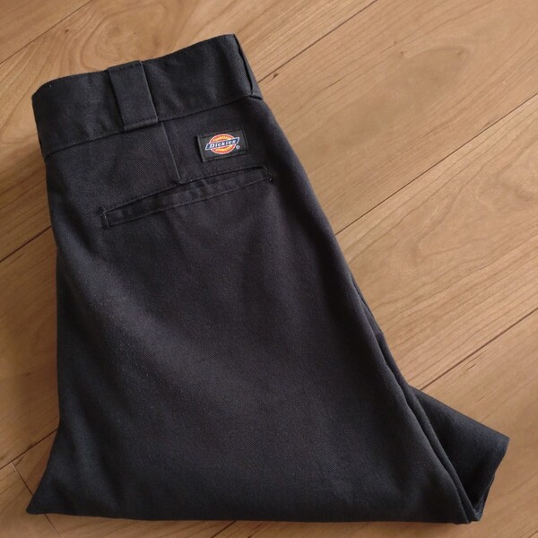 Dickies 874BK/ワークパンツ/チノ/古着/実寸W31L29【D1302】