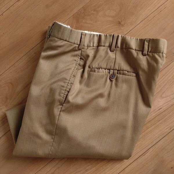 Brooks Brothers スラックスパンツ/ノータック/古着/実寸W34L28【L4697】