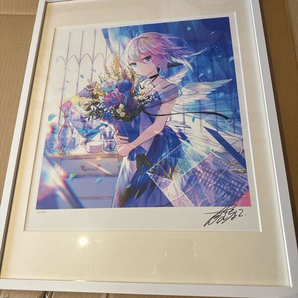 藤ちょこ画集発売記念作品展「彩幻境」直筆サイン入り 描き下ろし額付アートグラフD ささややあ