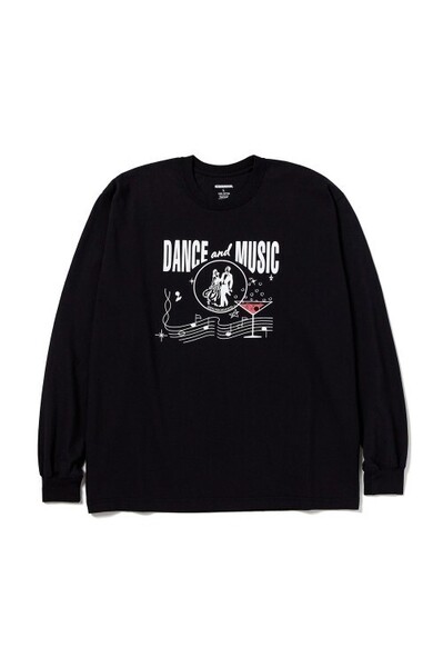 ネイバーフッド neighborhood LS-9 Longsleeve ロングスリーブ 長袖 Tシャツ ロンT black ブラック DANCE and MUSIC М 新品 未使用 送料込