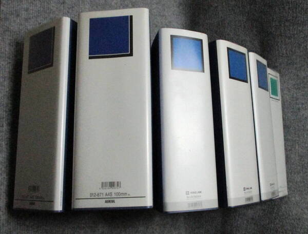 A4 2穴ファイル ハードカバー 厚さ8ー10cm 6個