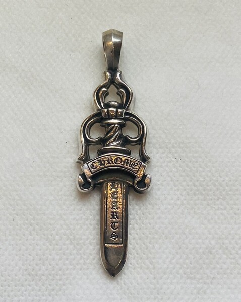 クロムハーツ ラージダガー ペンダント sv925 ネックレス チャーム CHROME HEARTS シルバー ダブル クロス