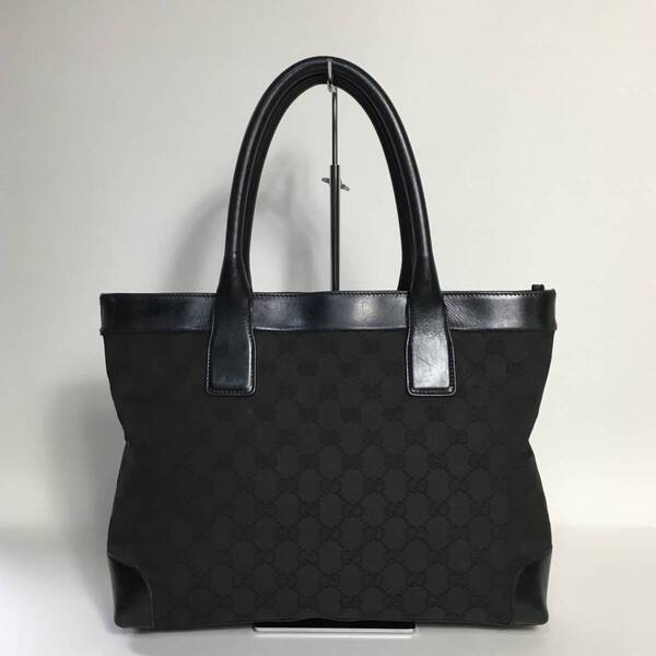 74B190|グッチ GGキャンバス ハンドバッグ ブラック