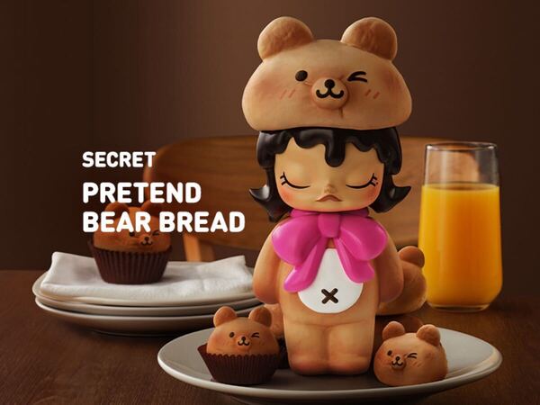 popmart MOLLY Carb-Lover シリーズsecret Pretend Bear Bread フィギュア