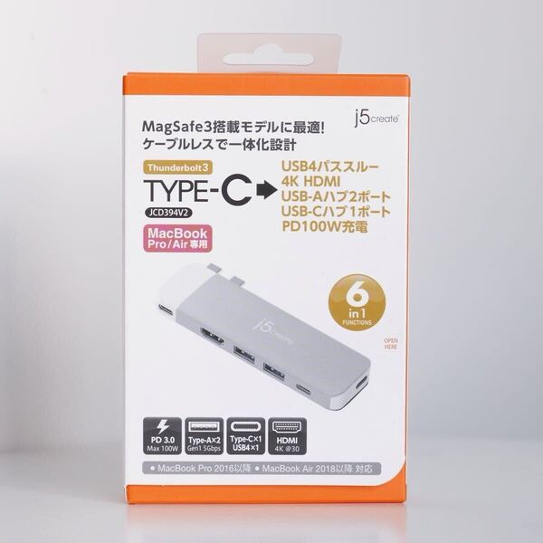 〈即決@未使用〉j5 create MacBook Pro Air専用 6in1 マルチアダプター JCD394V2 SATECHI HUB ハブ