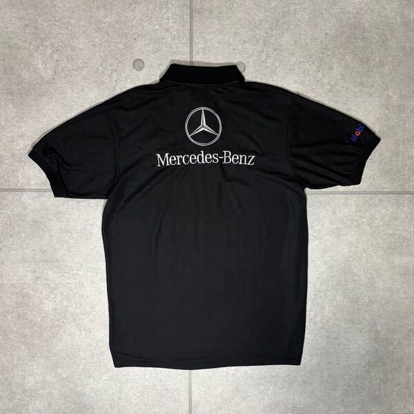 Mercedes-Benz 半袖 ポロシャツ Mobil 1 刺繍 襟ロゴ 企業 メルセデスベンツ モータースポーツ 限定生産モデル ブラック XL