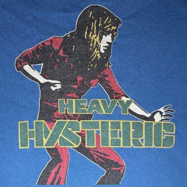 HYSTERIC GLAMOUR サマーニット Tシャツ ヒスガール 人気カラー ヒステリックグラマー HEAVY HYSTERIC カラープリント ブルー M