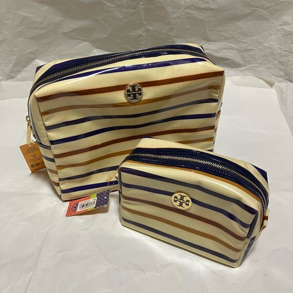 【保管未使用品】【TORY BURCH / トリーバーチ】 コスメポーチ 大小 化粧ポーチ クラッチバッグ