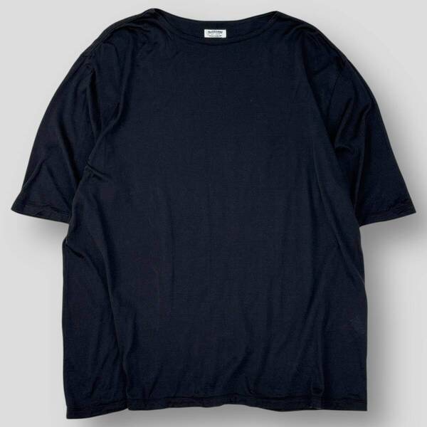 美品 MAATEE&SONS x LiNN マーティーアンドサンズ 24AW EX.SILK BOATNECK TEE 別注 シルクボートネックTシャツ MTLI4303-0801 8 ネイビー
