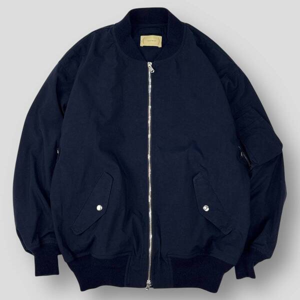 極美品 cantate / カンタータ 25SS Shrunken Nylon Flight Jacket / ナイロンフライトジャケット 25SSCA0500 48 MA-1 ブルゾン SSM5397
