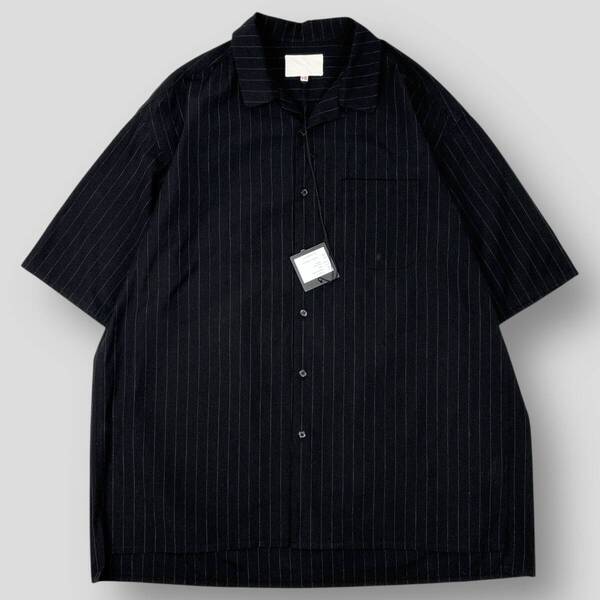 新品未使用 YOKO SAKAMOTO ヨーコサカモト 25SS OPEN COLLAR SHIRT オープンカラーシャツ YS-25SS-73 L 半袖 開襟 ストライプ SSM5425