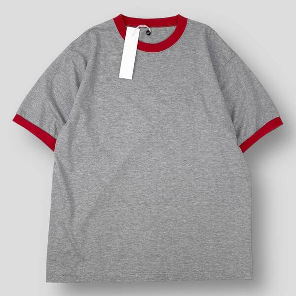 新品未使用 ISSUETHINGS イシューシングス 25SS type76 フランス軍 リンガーTシャツ 25a/76-c-01 3 半袖 トリム Tシャツ グレー SSM5401
