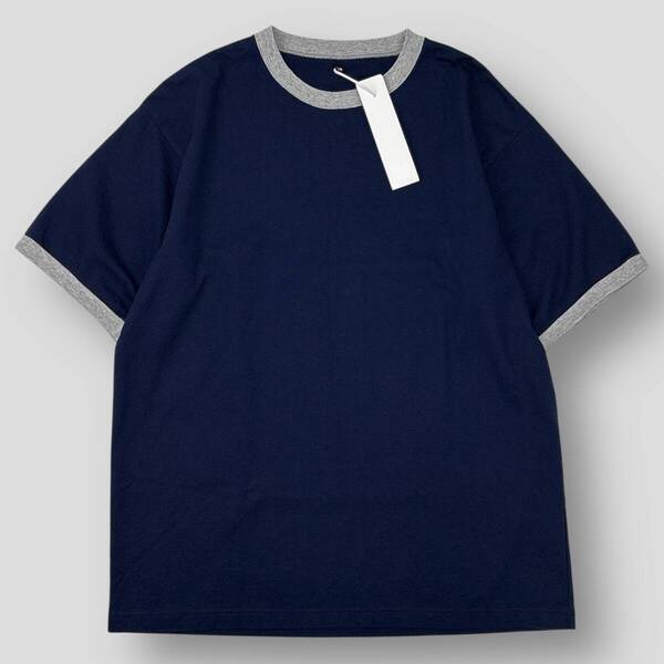 新品未使用 ISSUETHINGS イシューシングス 25SS type76 フランス軍 リンガーTシャツ 25a/76-c-01 4 半袖 トリム Tシャツ ネイビー SSM5405