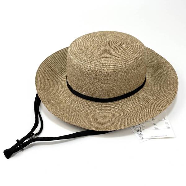 新品 COMESANDGOES 25SS PAPER BRAID HAT (W CHIN STRAP) ペーパーブレードハット ストラップ 27245 2 60cm ナチュラル あご紐付き SSM5483